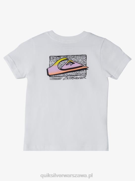 chłopcy Quiksilver T-shirt w stylu retro 2-7 4DBV2145 biały