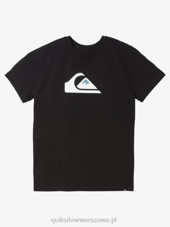 chłopcy Quiksilver T-shirt z logo firmy 8-16 4DBV1961 czarny