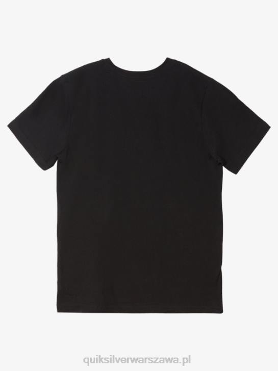 chłopcy Quiksilver T-shirt z logo firmy 8-16 4DBV1961 czarny