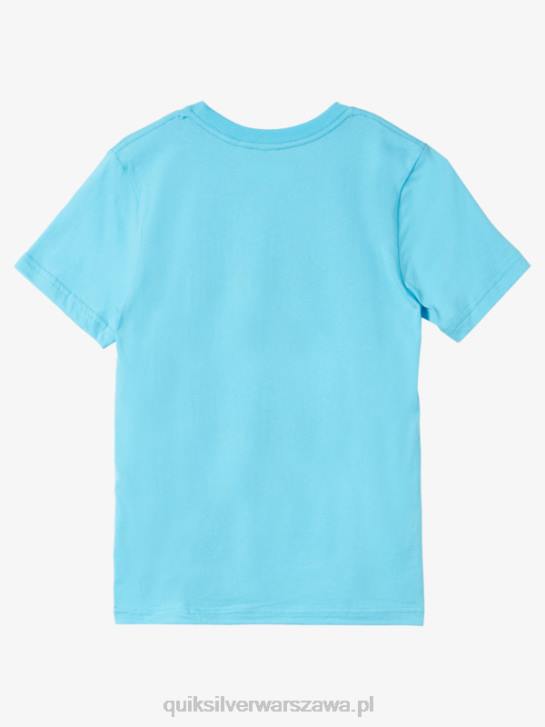 chłopcy Quiksilver T-shirt z logo firmy 8-16 4DBV1962 rzeczny błękit