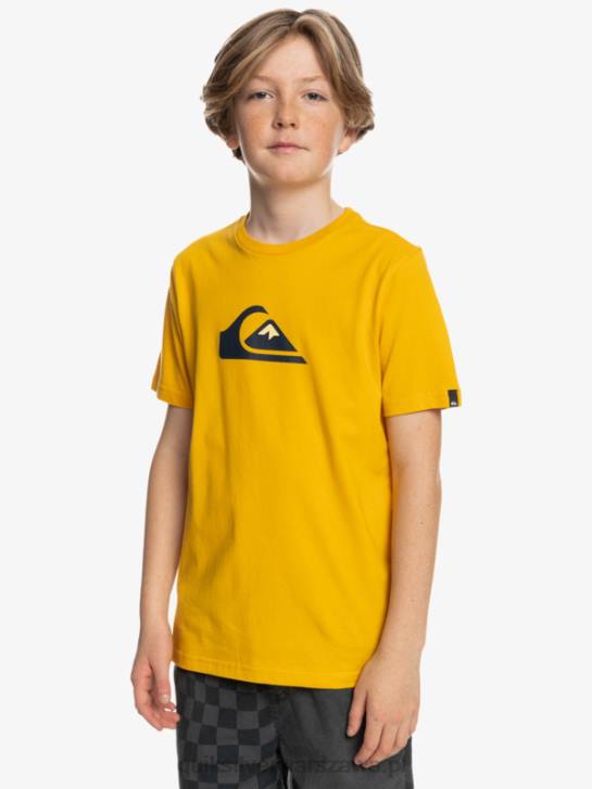 chłopcy Quiksilver logo firmy - koszulka 4DBV2316 złoty pręt