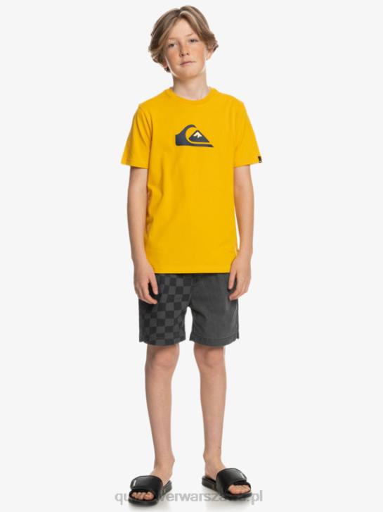 chłopcy Quiksilver logo firmy - koszulka 4DBV2316 złoty pręt