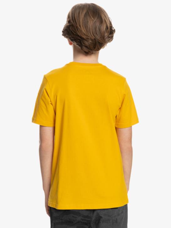 chłopcy Quiksilver logo firmy - koszulka 4DBV2316 złoty pręt