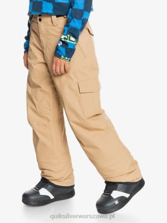 chłopcy Quiksilver 8-16 Ocieplane śnieżne spodnie porter w kolorze khaki 4DBV2260 tanina