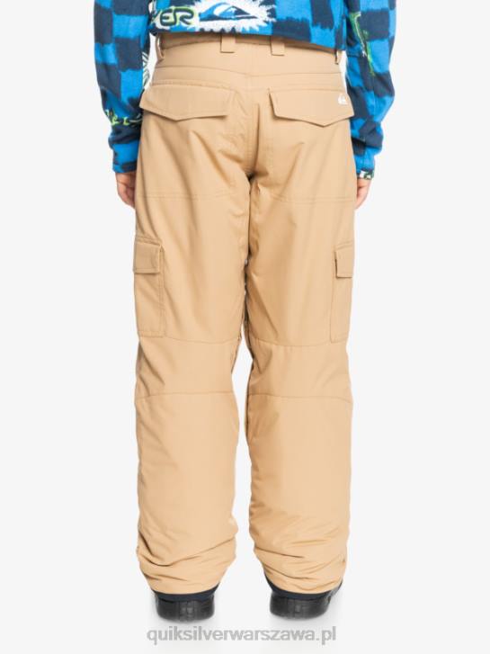chłopcy Quiksilver 8-16 Ocieplane śnieżne spodnie porter w kolorze khaki 4DBV2260 tanina