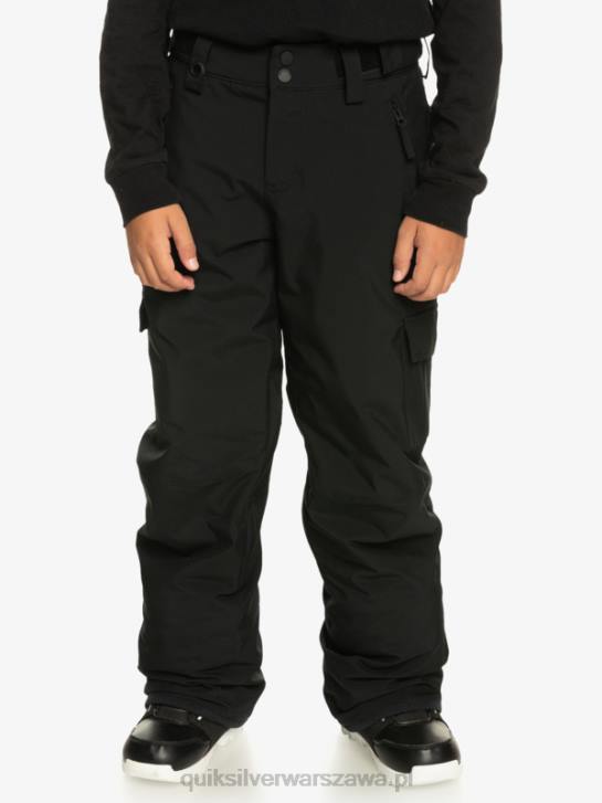 chłopcy Quiksilver 8-16 Porter ocieplane czarne spodnie śnieżne 4DBV2258 prawdziwa czerń