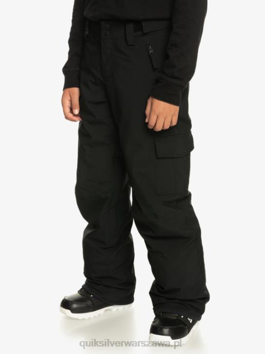 chłopcy Quiksilver 8-16 Porter ocieplane czarne spodnie śnieżne 4DBV2258 prawdziwa czerń