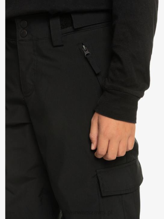 chłopcy Quiksilver 8-16 Porter ocieplane czarne spodnie śnieżne 4DBV2258 prawdziwa czerń