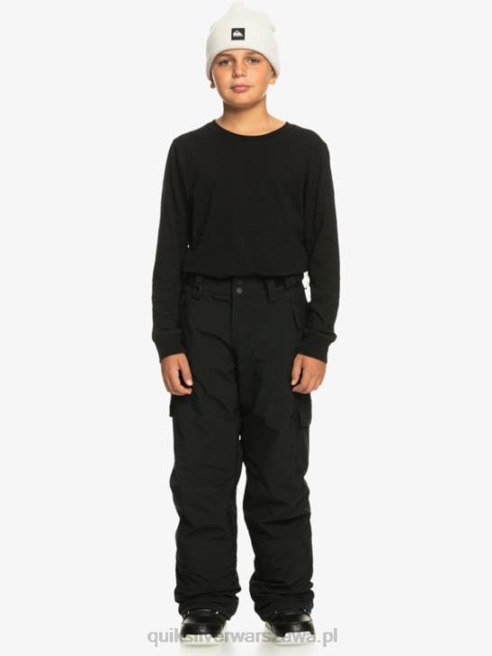 chłopcy Quiksilver 8-16 Porter ocieplane czarne spodnie śnieżne 4DBV2258 prawdziwa czerń