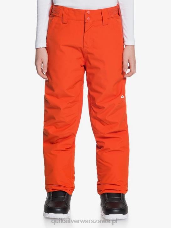chłopcy Quiksilver 8-16 kombi ocieplane pomarańczowe spodnie narciarskie 8-16 4DBV2291 puree z dyni