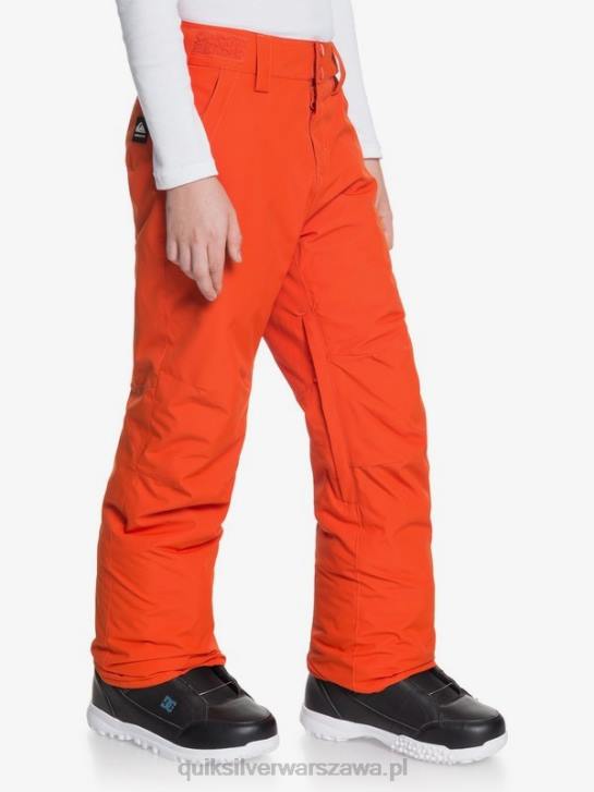 chłopcy Quiksilver 8-16 kombi ocieplane pomarańczowe spodnie narciarskie 8-16 4DBV2291 puree z dyni