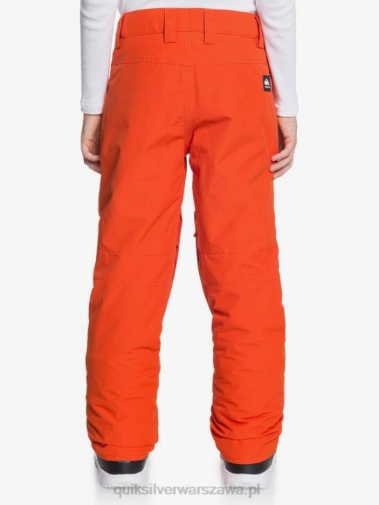 chłopcy Quiksilver 8-16 kombi ocieplane pomarańczowe spodnie narciarskie 8-16 4DBV2291 puree z dyni