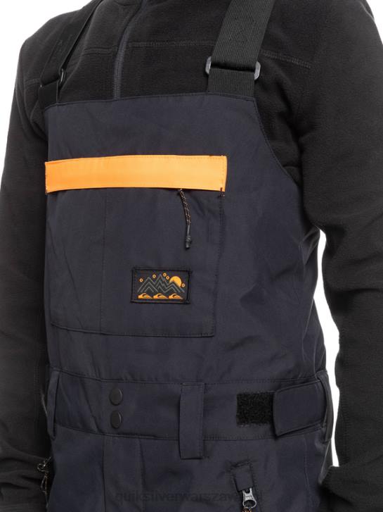 chłopcy Quiksilver 8-16 mash up ocieplane śnieżne spodnie na szelkach 4DBV2318 prawdziwa czerń