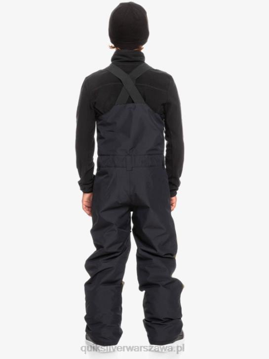 chłopcy Quiksilver 8-16 mash up ocieplane śnieżne spodnie na szelkach 4DBV2318 prawdziwa czerń
