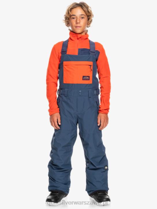 chłopcy Quiksilver 8-16 mash up ocieplane śnieżne spodnie na szelkach 4DBV2319 insygnia niebieskie