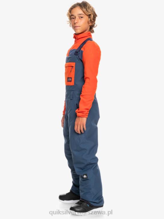chłopcy Quiksilver 8-16 mash up ocieplane śnieżne spodnie na szelkach 4DBV2319 insygnia niebieskie