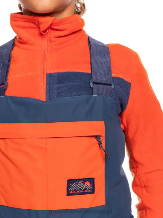 chłopcy Quiksilver 8-16 mash up ocieplane śnieżne spodnie na szelkach 4DBV2319 insygnia niebieskie