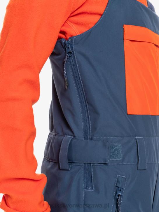 chłopcy Quiksilver 8-16 mash up ocieplane śnieżne spodnie na szelkach 4DBV2319 insygnia niebieskie
