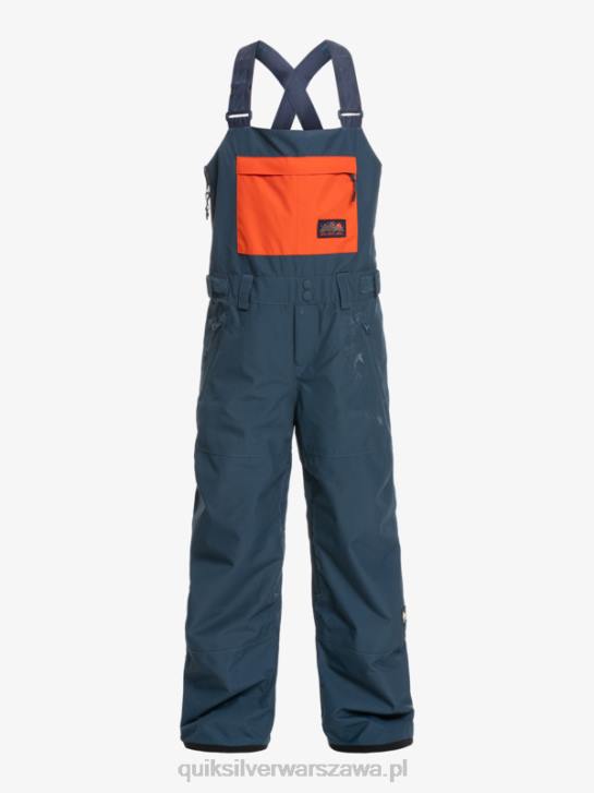 chłopcy Quiksilver 8-16 mash up ocieplane śnieżne spodnie na szelkach 4DBV2319 insygnia niebieskie