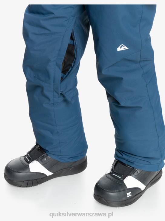 chłopcy Quiksilver 8-16 niebieskie ocieplane spodnie narciarskie 8-16 4DBV2292 insygnia niebieskie