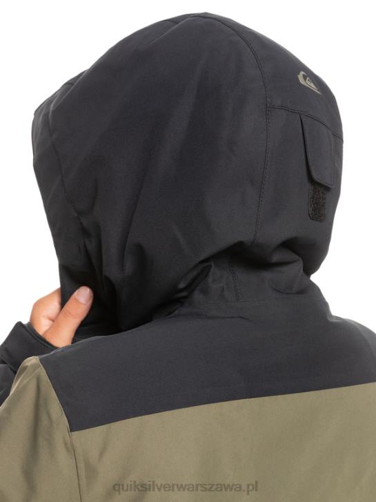 chłopcy Quiksilver Techniczna kurtka śnieżna 8-16 Mission Block 4DBV2337 prawdziwa czerń