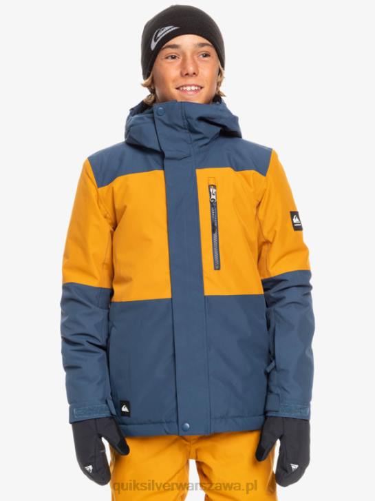 chłopcy Quiksilver Techniczna kurtka śnieżna 8-16 Mission Block 4DBV2338 insygnia niebieskie