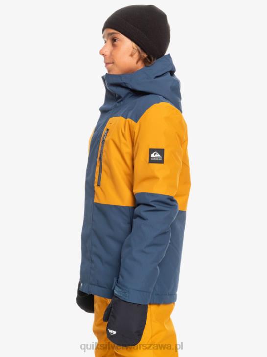 chłopcy Quiksilver Techniczna kurtka śnieżna 8-16 Mission Block 4DBV2338 insygnia niebieskie