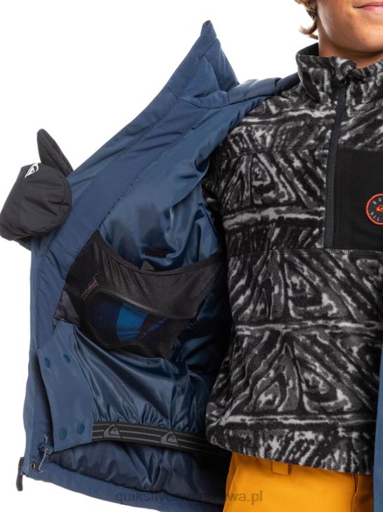 chłopcy Quiksilver Techniczna kurtka śnieżna 8-16 Mission Block 4DBV2338 insygnia niebieskie