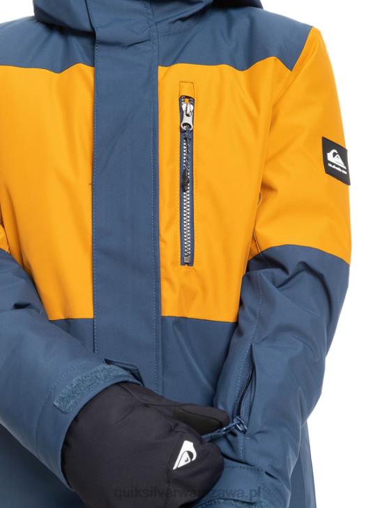 chłopcy Quiksilver Techniczna kurtka śnieżna 8-16 Mission Block 4DBV2338 insygnia niebieskie