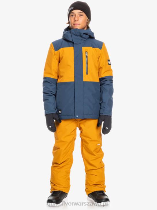 chłopcy Quiksilver Techniczna kurtka śnieżna 8-16 Mission Block 4DBV2338 insygnia niebieskie