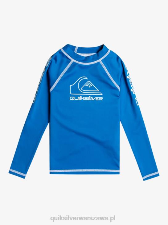 chłopcy Quiksilver 2-7 on tour z długim rękawem upf 50 rashguard 4DBV2219 nurkowanie w kolorze niebieskim