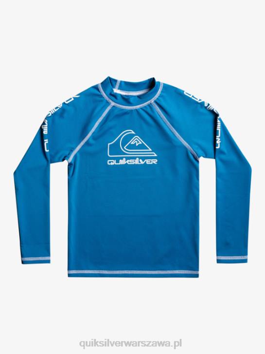 chłopcy Quiksilver 2-7 on tour z długim rękawem upf 50 rashguard 4DBV2222 Vallarta niebieski