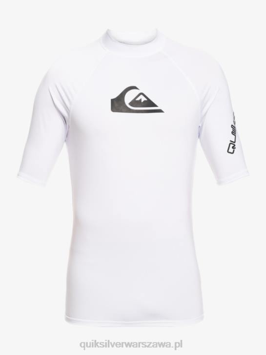 chłopcy Quiksilver 2-7 wszechczasów z krótkim rękawem upf 50 rashguard 4DBV2126 biały