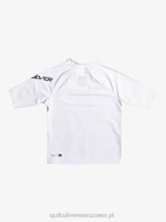 chłopcy Quiksilver 2-7 wszechczasów z krótkim rękawem upf 50 rashguard 4DBV2126 biały