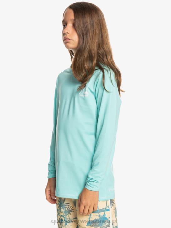 chłopcy Quiksilver 8-16 Heritage Heather koszulka surfingowa upf 50 z długimi rękawami 4DBV2199 anioł niebieski wrzos