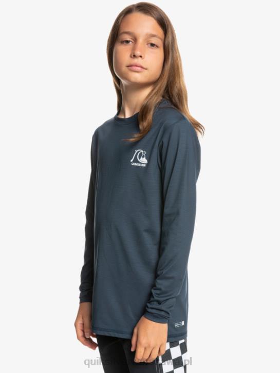 chłopcy Quiksilver 8-16 Heritage Heather koszulka surfingowa upf 50 z długimi rękawami 4DBV2200 granatowy wrzos o północy