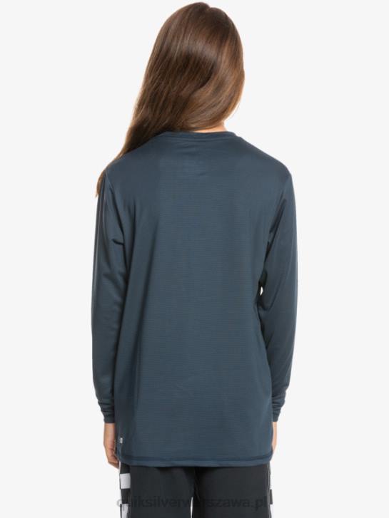 chłopcy Quiksilver 8-16 Heritage Heather koszulka surfingowa upf 50 z długimi rękawami 4DBV2200 granatowy wrzos o północy