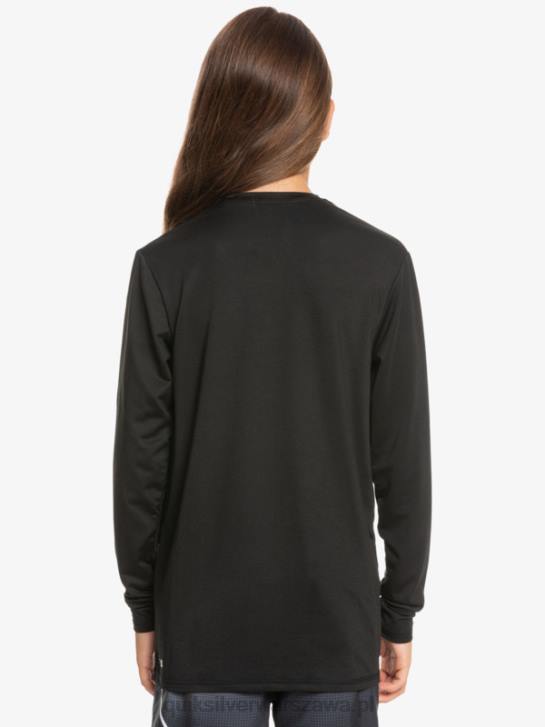 chłopcy Quiksilver 8-16 Solid Smuga Ls Youth l/sl koszulka surfingowa 4DBV2117 czarny