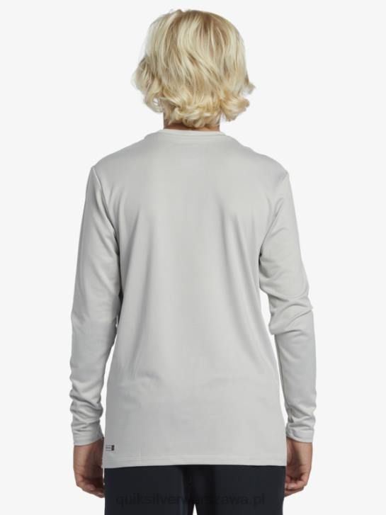 chłopcy Quiksilver 8-16 Solid Smuga Ls Youth l/sl koszulka surfingowa 4DBV2119 szary fiolet
