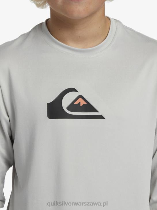 chłopcy Quiksilver 8-16 Solid Smuga Ls Youth l/sl koszulka surfingowa 4DBV2119 szary fiolet