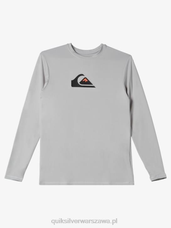 chłopcy Quiksilver 8-16 Solid Smuga Ls Youth l/sl koszulka surfingowa 4DBV2119 szary fiolet