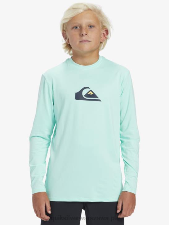 chłopcy Quiksilver 8-16 Solid Smuga Ls Youth l/sl koszulka surfingowa 4DBV2120 szkło plażowe