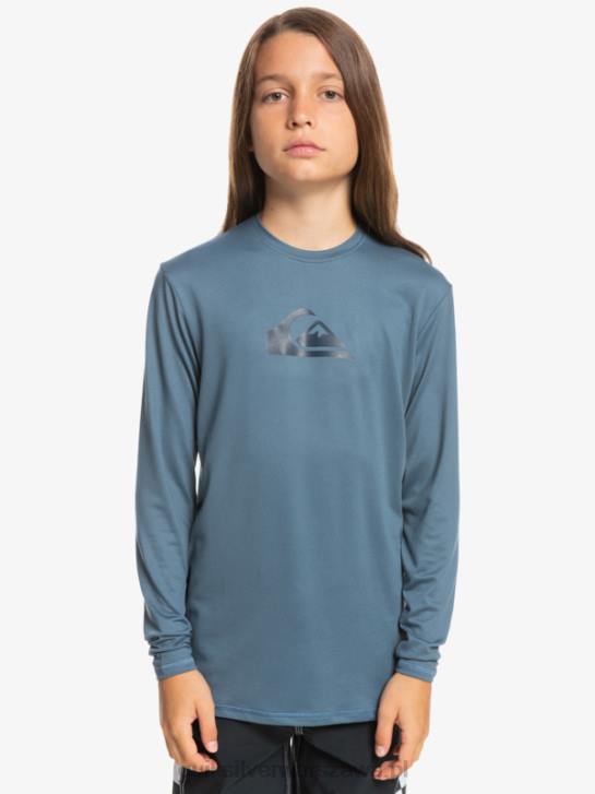 chłopcy Quiksilver 8-16 Solid Smuga Ls Youth l/sl koszulka surfingowa 4DBV2121 morze Beringa