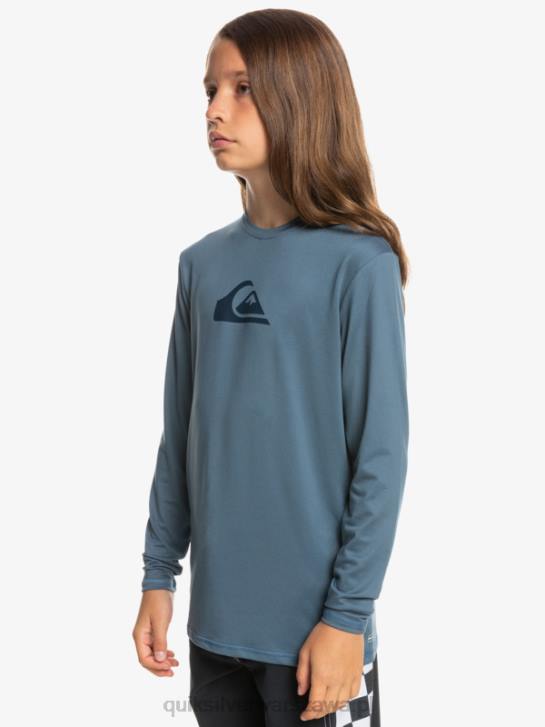 chłopcy Quiksilver 8-16 Solid Smuga Ls Youth l/sl koszulka surfingowa 4DBV2121 morze Beringa