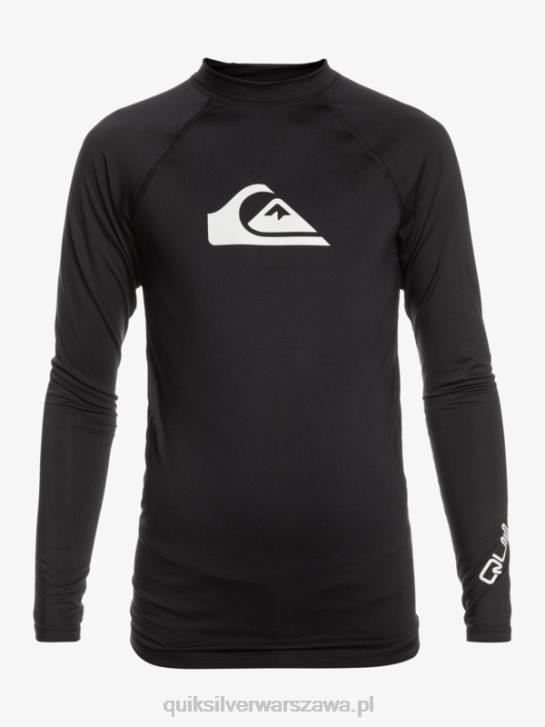 chłopcy Quiksilver 8-16 koszulka surfingowa all time ls young l/sl 4DBV2097 czarny