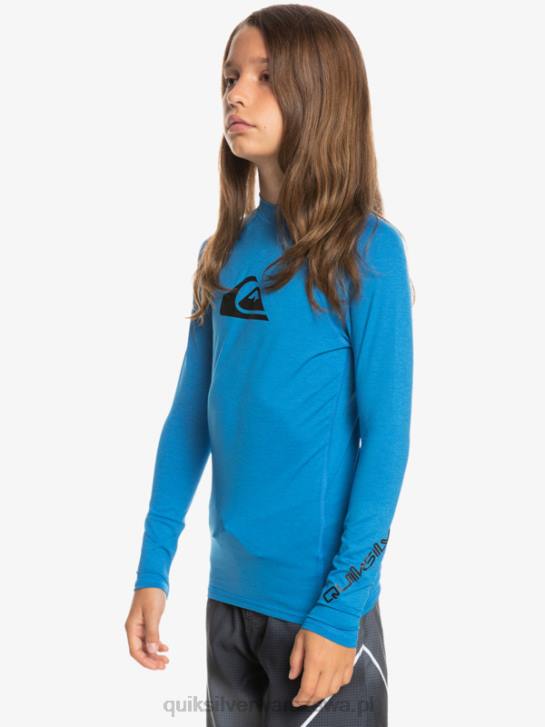 chłopcy Quiksilver 8-16 koszulka surfingowa all time ls young l/sl 4DBV2100 niebieski wrzos do nurkowania