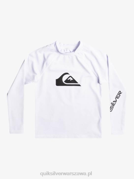 chłopcy Quiksilver Koszulka surfingowa 2-7 wszechczasów ls l/sl 4DBV2073 biały