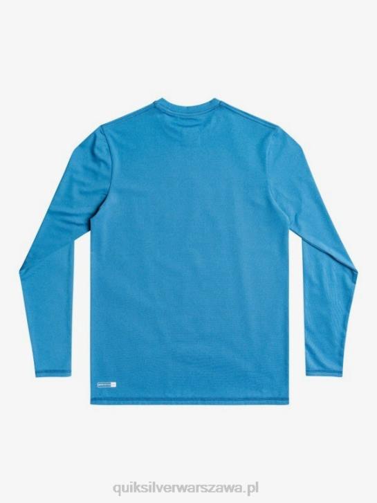 chłopcy Quiksilver Koszulka surfingowa Heritage Heather z długim rękawem i upf 50 w rozmiarze 8-16 4DBV2262 Vallarta niebieski wrzos