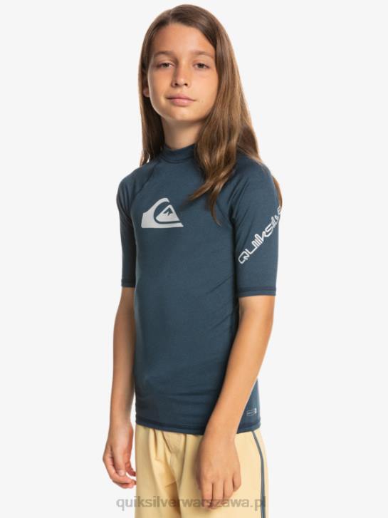chłopcy Quiksilver Koszulka surfingowa all time ss, młodzieżowa, s/sl, 8-16 4DBV2061 granatowa marynarka wrzosowa