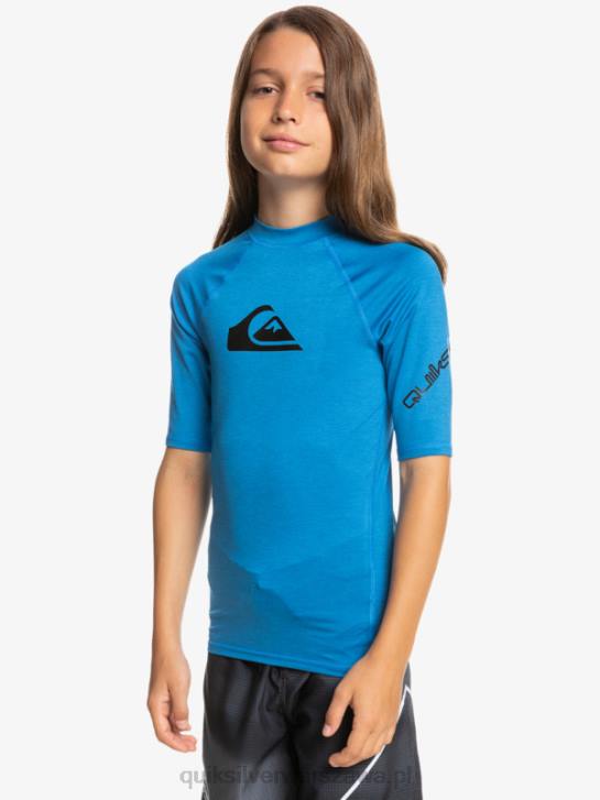 chłopcy Quiksilver Koszulka surfingowa all time ss, młodzieżowa, s/sl, 8-16 4DBV2063 niebieski wrzos do nurkowania